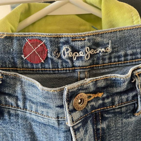 Pepe Vintage Deconstructed Denim Jeans - Ecxellent condition! Size 30 - Picture 4 of 5